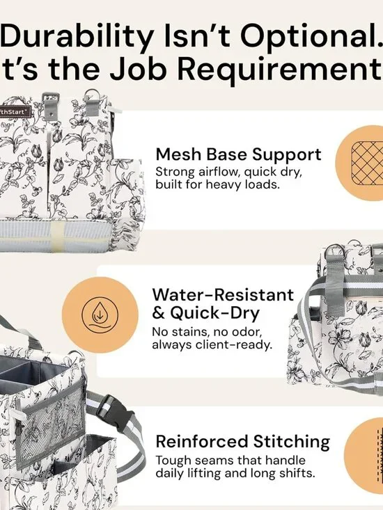 Cleaning Caddy Organizer with Handle & Waist/Shoulder Straps - 9 Compartments & - Picture 6 of 10